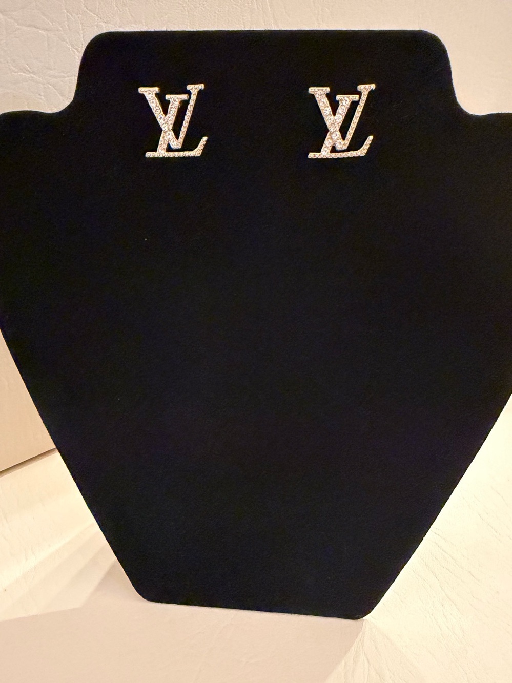 LV Silver Logo Stud Earrings - Silver LV Monogram